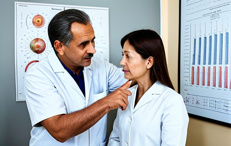 **

"A professional acupuncturist, a middle-aged man with a calm demeanor, fully clothed in appropriate medical attire, explaining acupuncture to a woman in a bright, clean clinic in Barcelona. He is pointing to a chart of meridians. Safe for work, appropriate content, fully clothed, professional setting, perfect anatomy, correct proportions, well-formed hands, proper finger count, natural pose, high quality."

**