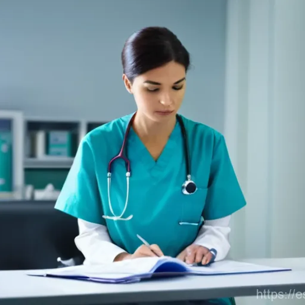교통사고 후유증 치료 비용 - **Prompt:** A person (adult, gender neutral) in a sterile, modern medical examination room, seated o...