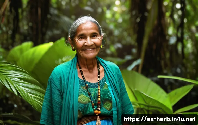 한방병원 환자 후기 - **Prompt:** A wise, elderly female traditional healer, with kind eyes and a gentle smile, standing i...